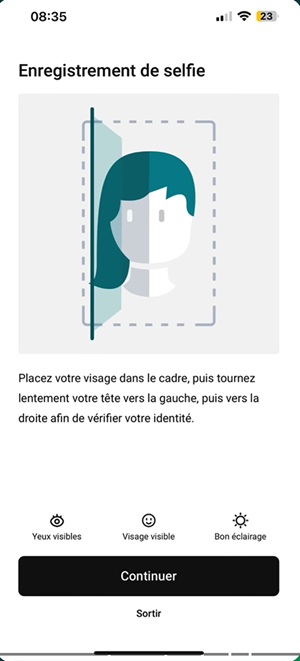 Photo de la carte d'identité sur Finst