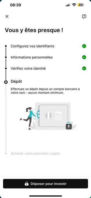 Selfie de vérification d'identité sur Finst