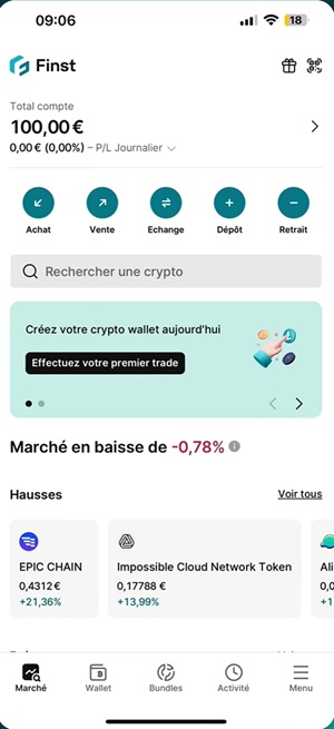 Confirmation du virement sur Finst