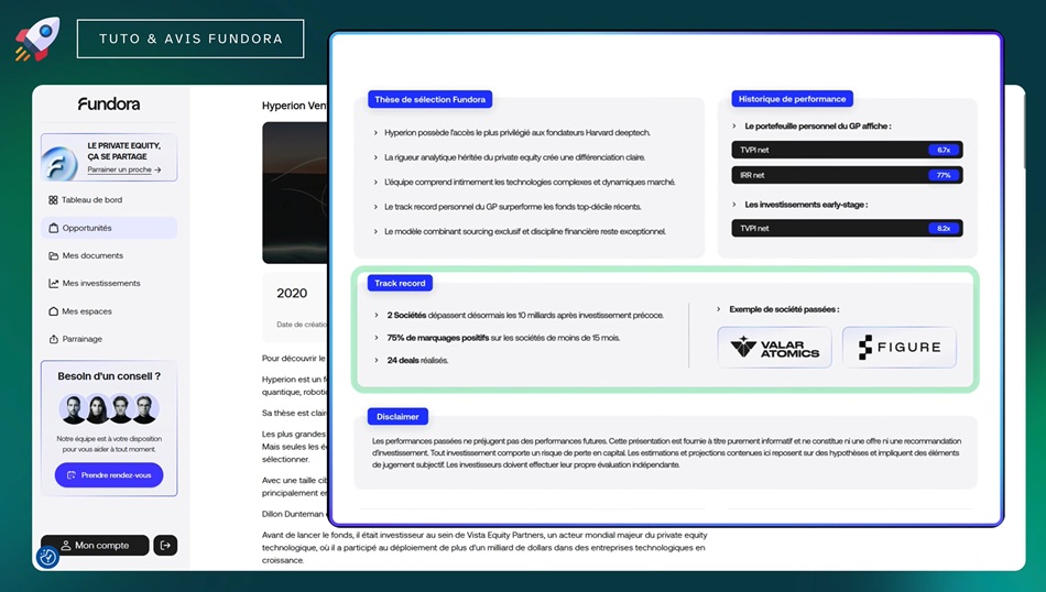 Track record des General Partners : performances et rendements passés