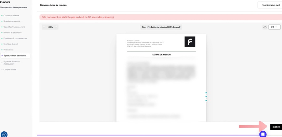 Lettre de mission Kyoseil Asset Management et Fundora