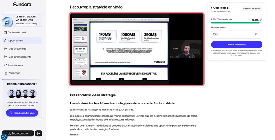 Vidéo de présentation d'une collecte sur Fundora