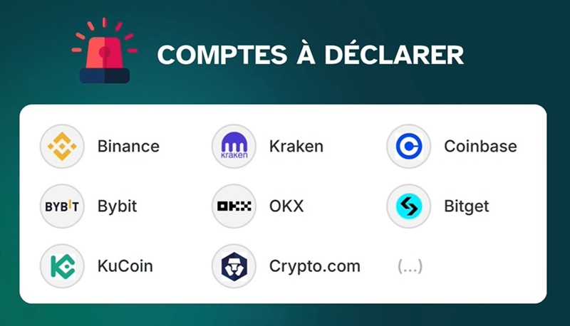 Déclaration comptes crypto étrangers impôts