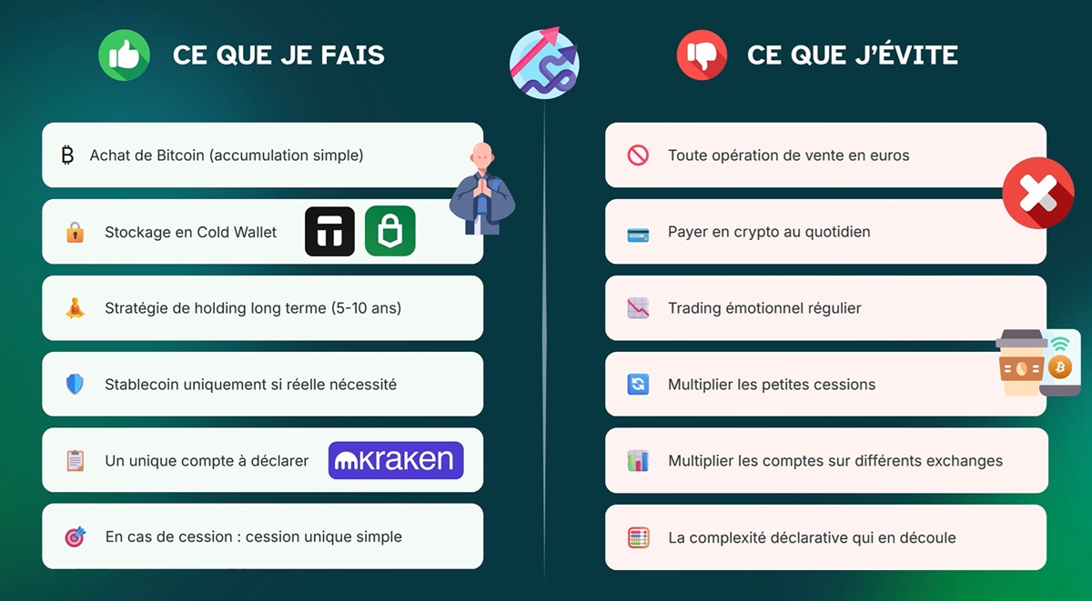 Stratégie accumulation Bitcoin cold wallet