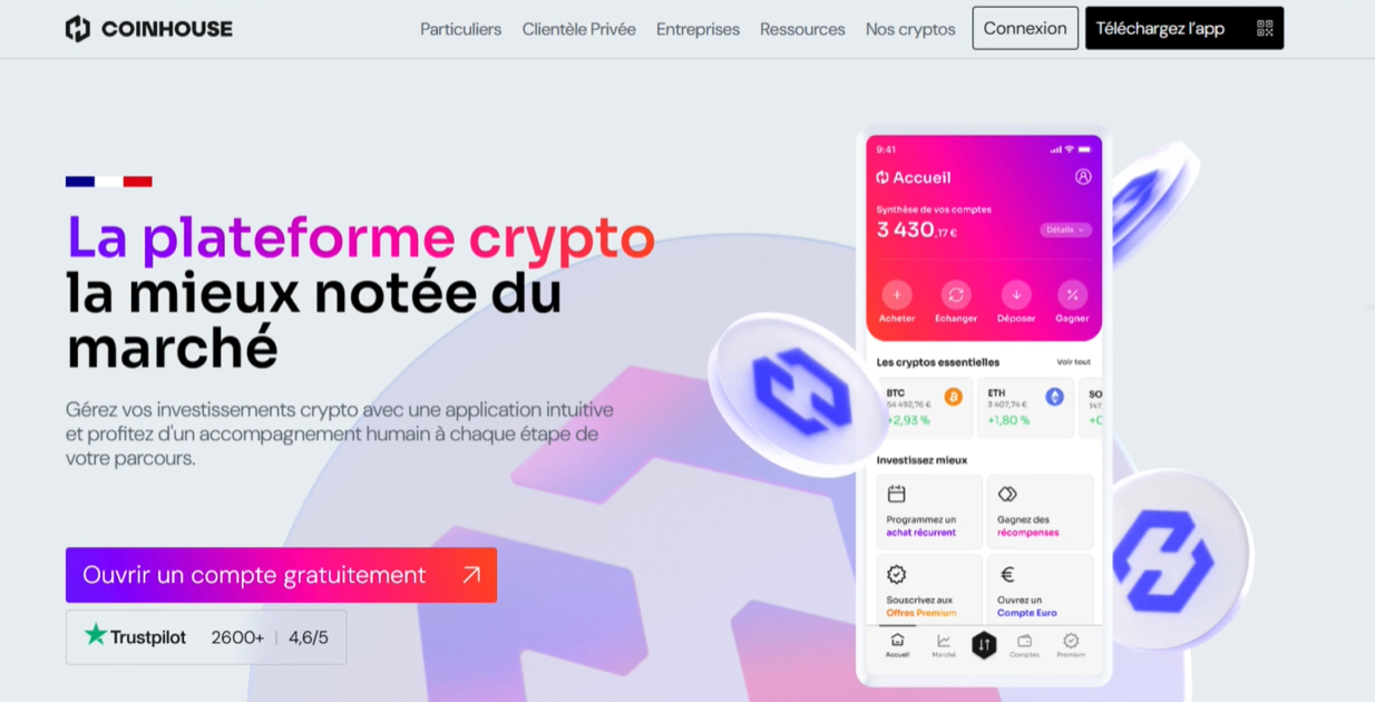Tutoriel achat Coinhouse
