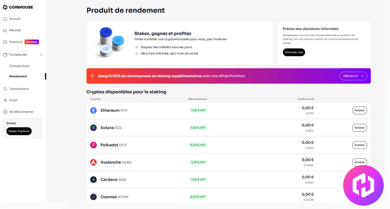 Staking Coinhouse