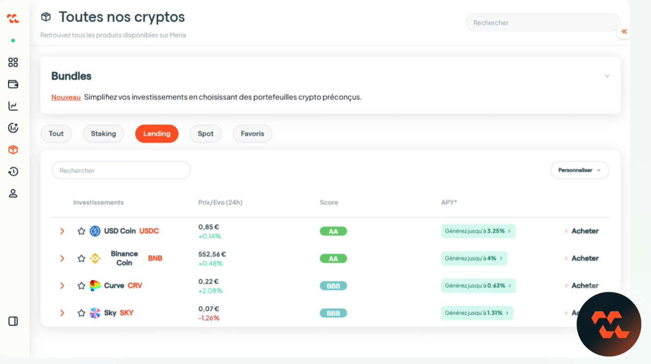 Lending USDC Meria