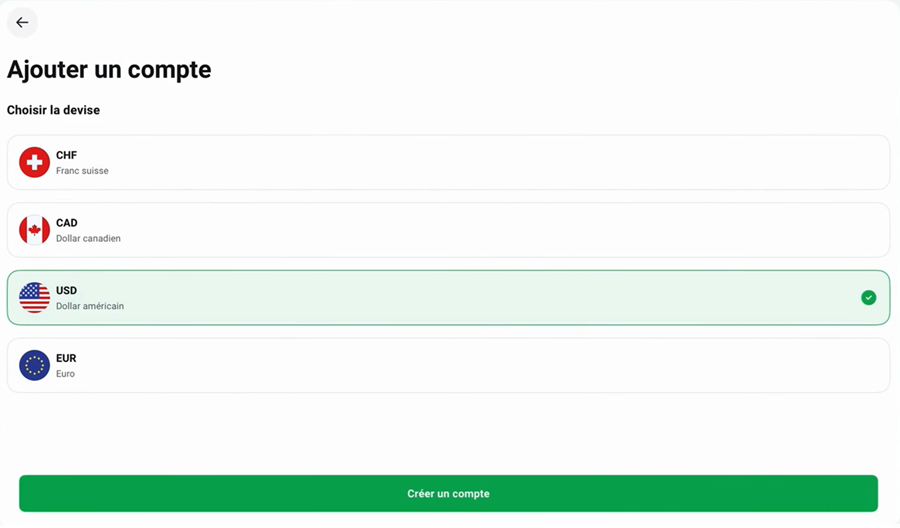 Sous-compte en dollars USD sur XTB