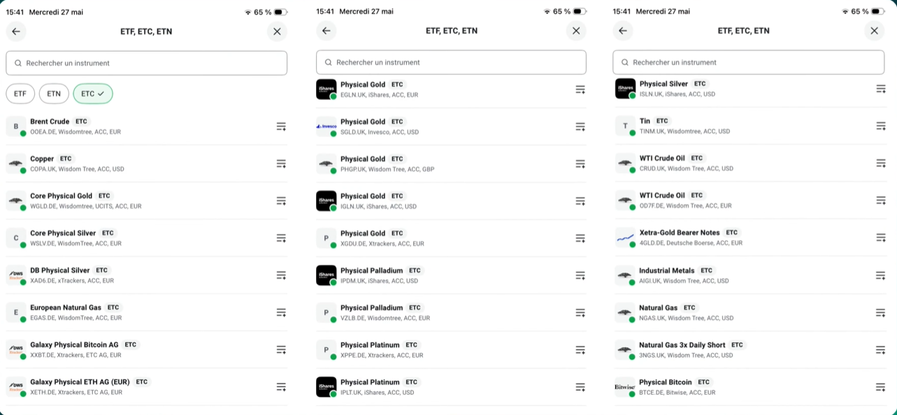 ETC Physical Gold sur XTB